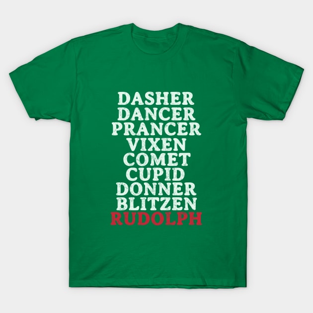 Reindeer names T-Shirt by Polynesian Vibes
